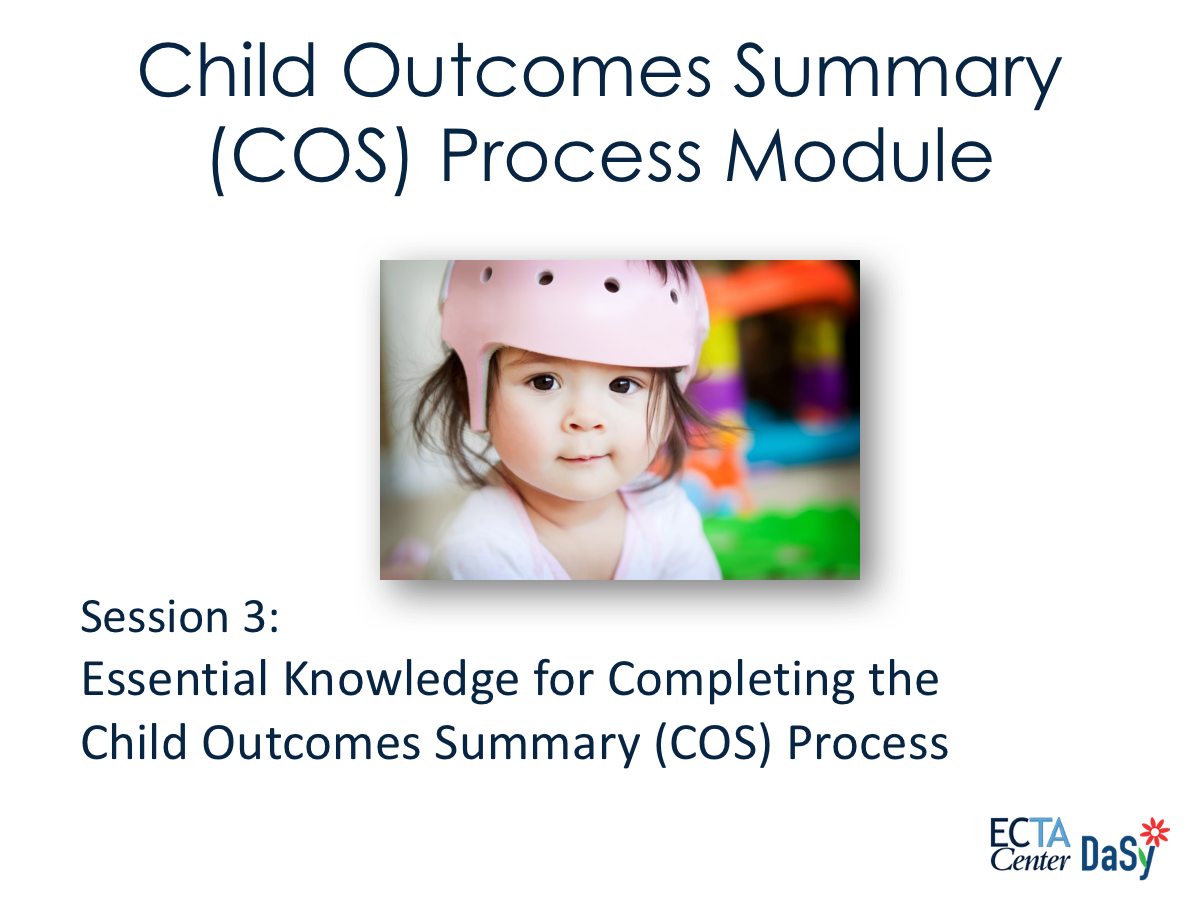Link to Presentation: Essential Knowledge for Completing the COS Process