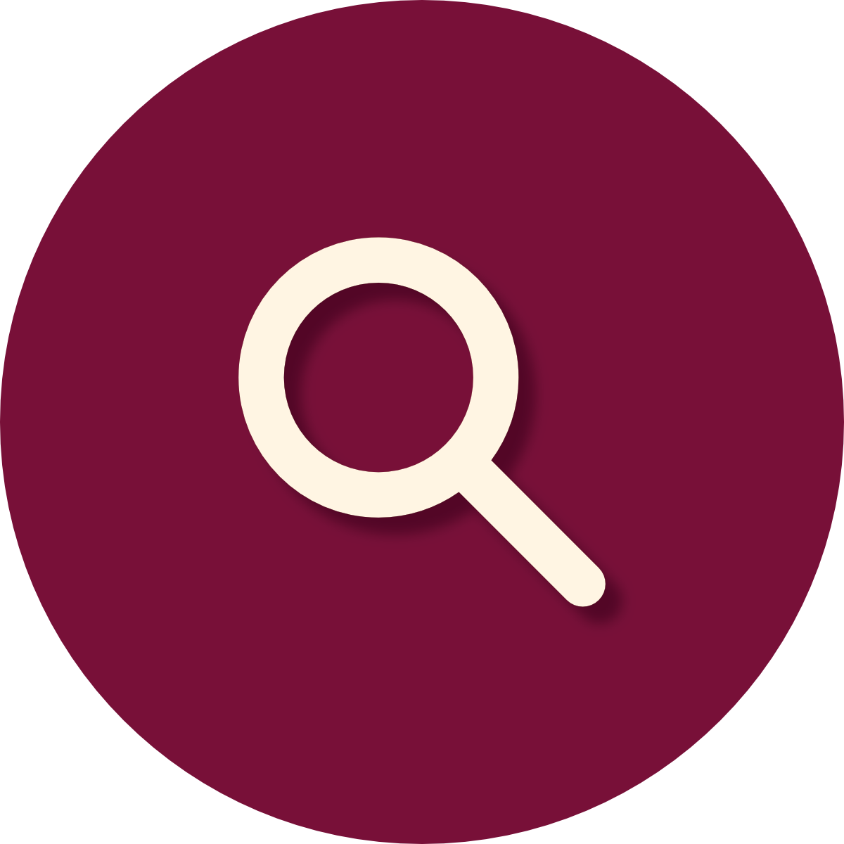 Discovery icon showing a magnifying glass